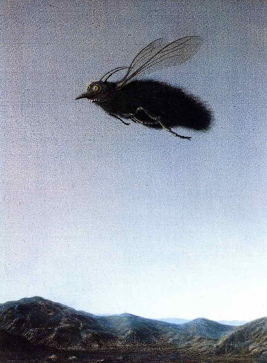 Michael Sowa, a giant ugly flying insect with landscape