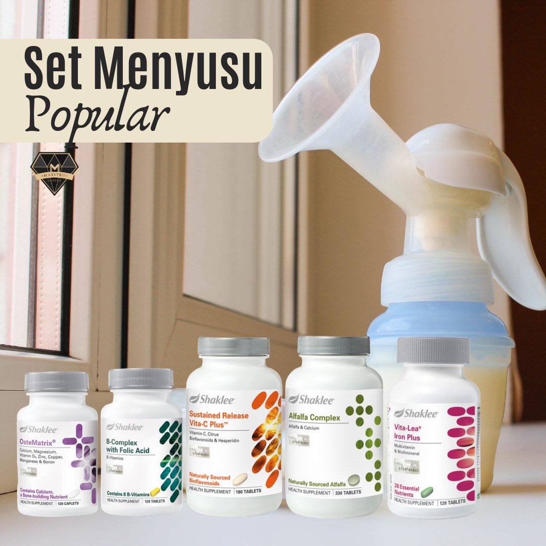 3 Pilihan Set Menyusu Shaklee: Fungsi, Manfaat, Harga, dan Testimoni