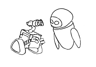 Wall-E Coloring Pages: Wall E and Eve Coloring Pages