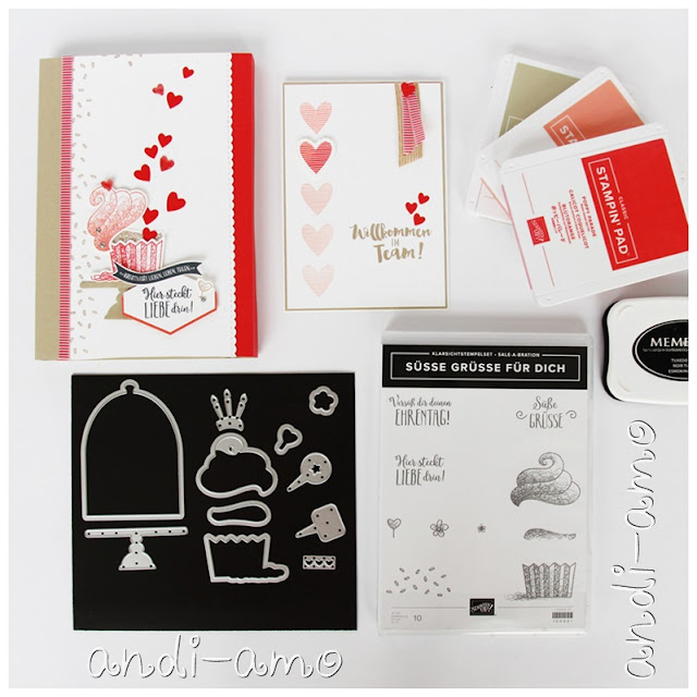 Stampin Up Süsse Grüsse für Dich Framelits Cupcake andi-amo