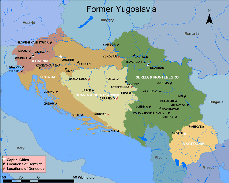Yugoslavia map. A country or geographic entity called "Yugoslavia" (as a 