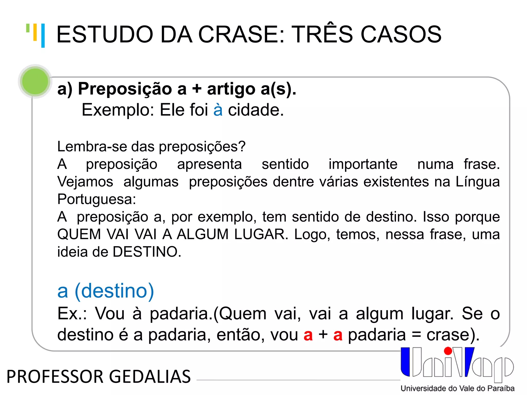 CRASE REGRAS