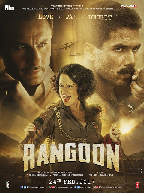 Rangoon , Rangoon Poster, Rangoon Saif Ali Khan, Rangoon Kangana Ranaut, Rangoon Shahid Kapoor