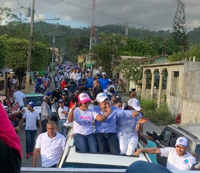 Candidato a la alcaldía por el PRM José Peña (Fridin)realizó multitudinaria marcha caravana en Cambita