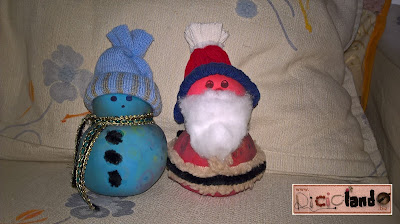 Pupazzetti palloncini antistress (pupazzo di neve e Babbo natale) 3