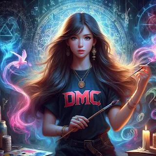 Logo theme - djette dj Lady woman girl Fille femme dmc mystic princess princesse féminise