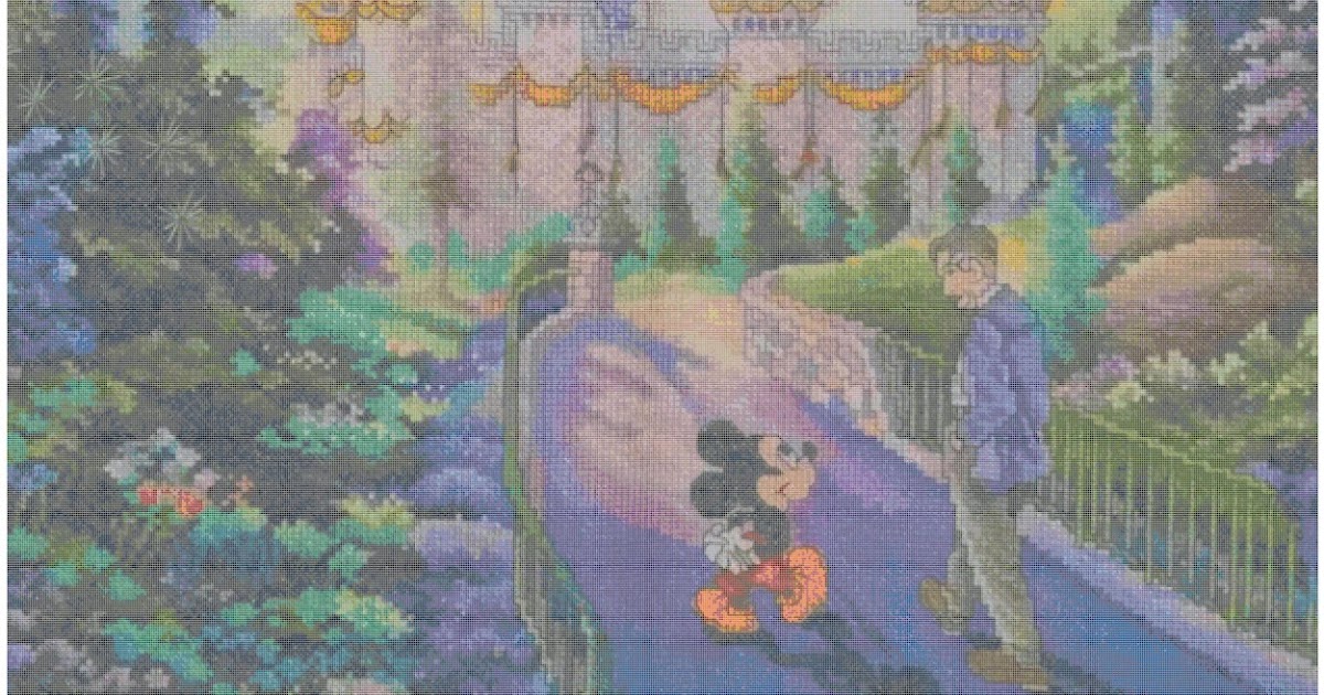 Disney Parks Exclusive Cross Stitch Kit The Art of Disney Past Present  Forever Cross Stitch Kit