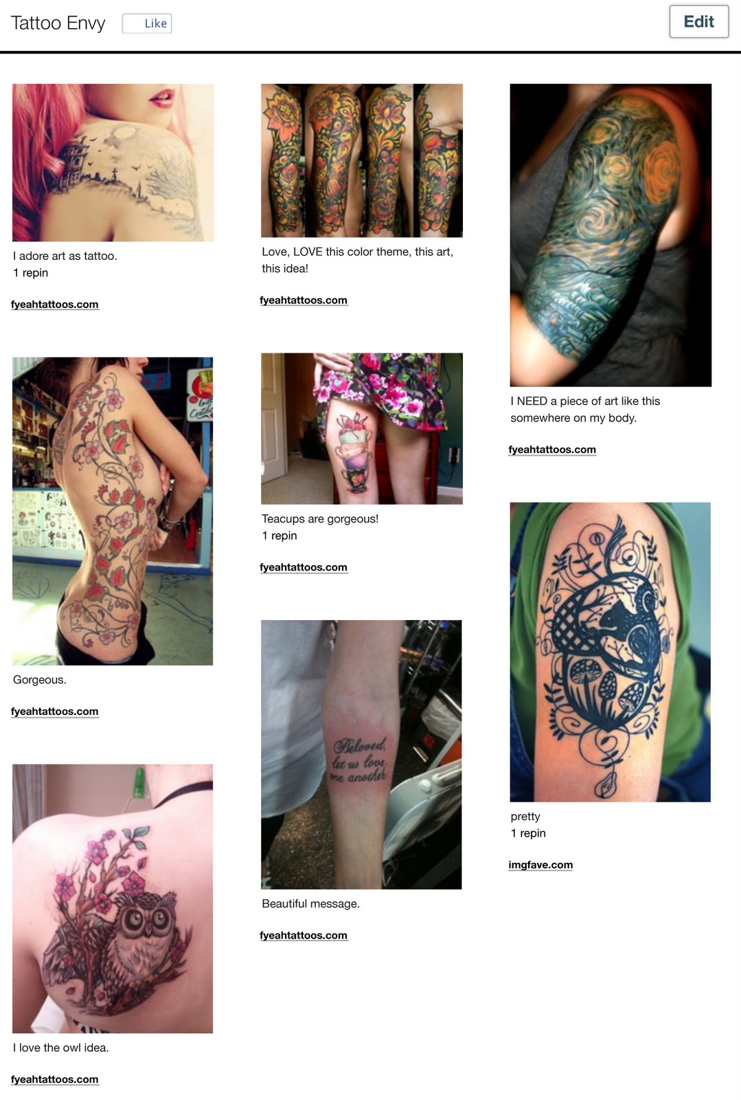 is my tattoo envy board