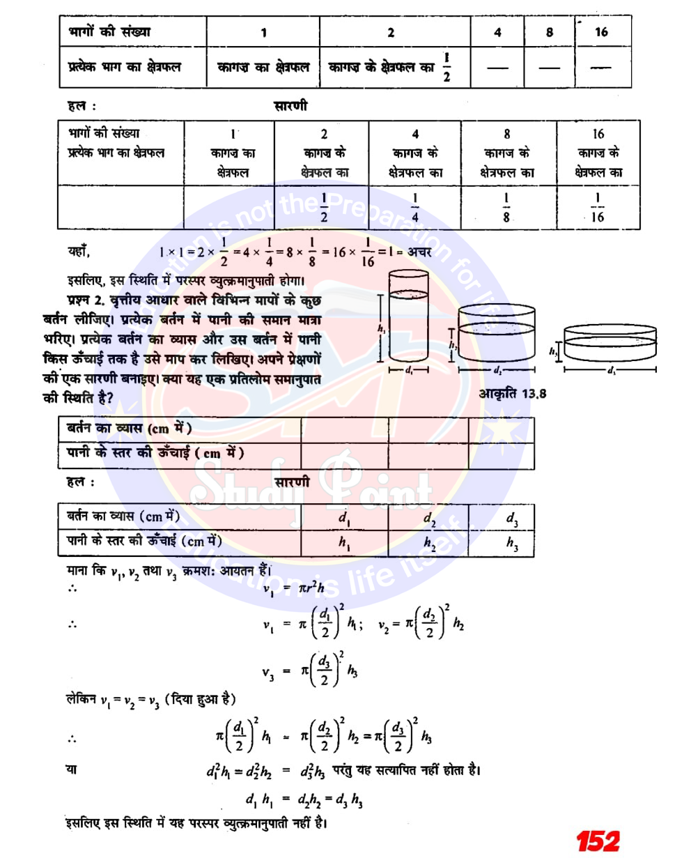 Class 8th NCERT Math Chapter 13 | Direct and Inverse Proportion | सीधा और प्रतिलोम अनुपात | प्रश्नावली 13.1, 13.2 | SM Study Point