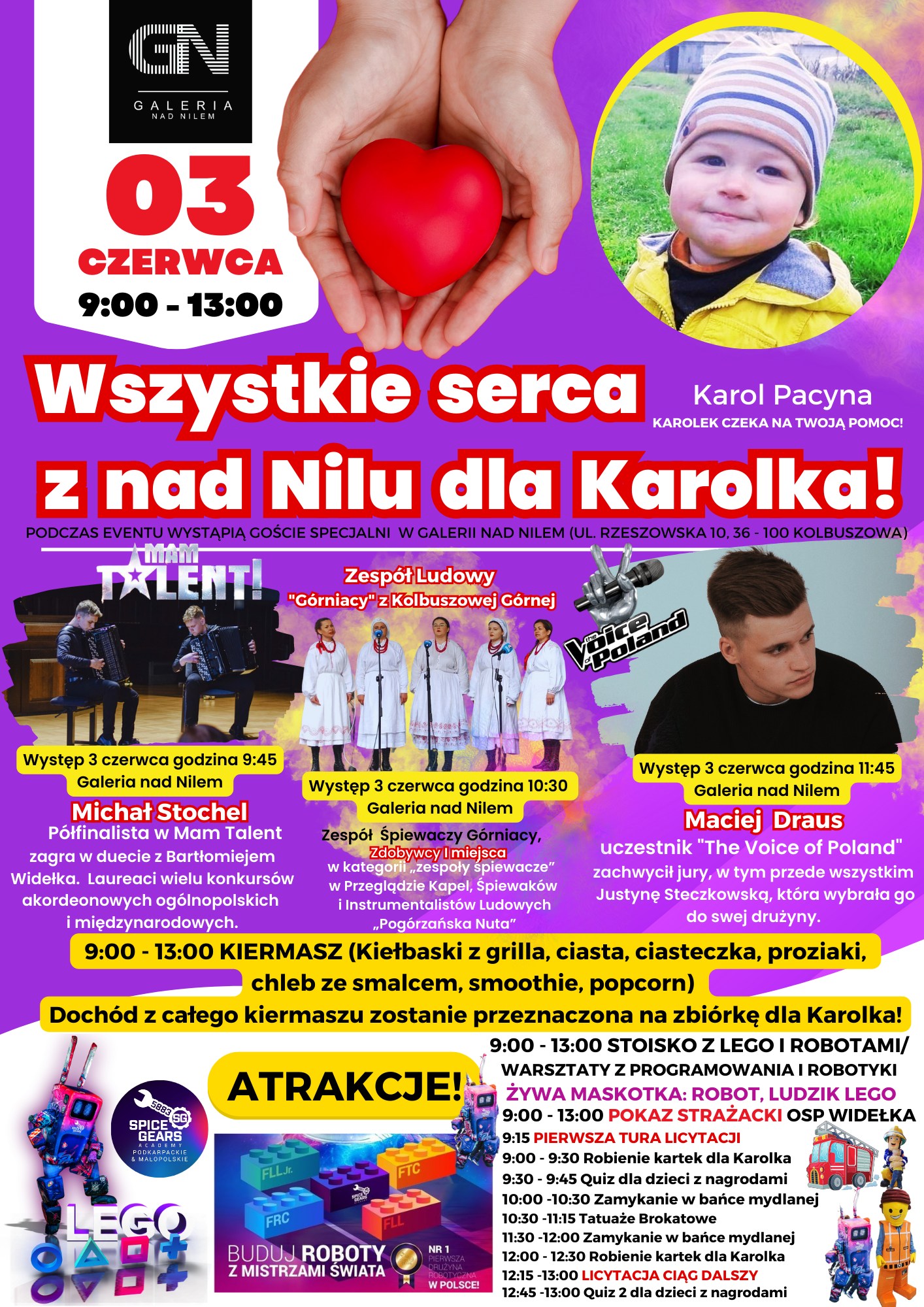 Wielki event w Galerii nad Nilem dla Karolka Pacyny [NASZ PATRONAT]