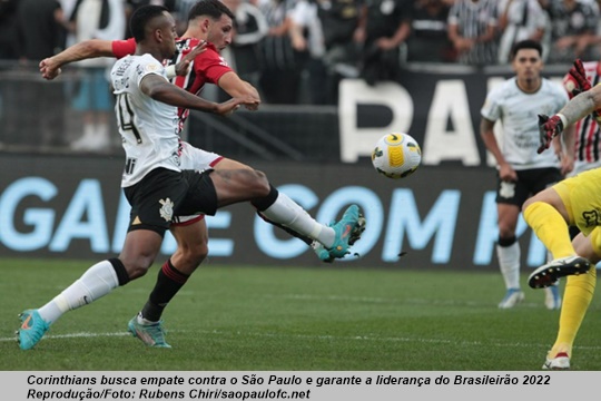www.seuguara.com.br/Corinthians/São Paulo/Brasileirão 2022/7ª rodada/