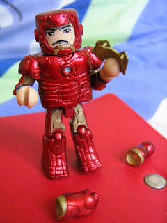 Marvel Iron Man 2 Mini Mates Avengers Tony Stark Pepper Potts Mark III Unmasked Movie