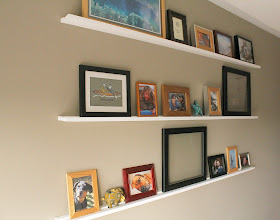 floating photo shelves