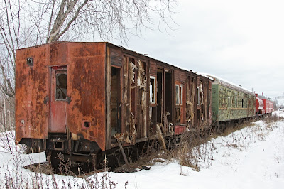 Trenes abandonados en Rusia Trains stranded in Russia