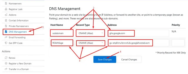 How to create and setup sub domain on a blogger (blogspot) blog from custom domain?