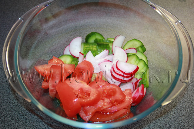 рецепт овощного салата со сметаной с пошаговыми фото