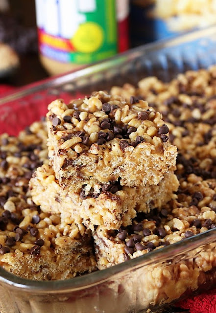 No-Marshmallow Peanut Butter Chocolate Chip Rice Krispies Treats Image