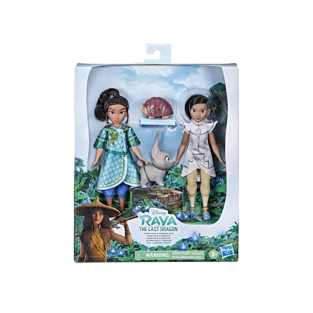 Coffret poupées Disney Raya et le dernier dragon : jeunes Raya et Namaari.