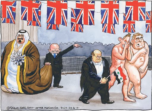 Steve Bell on Blair and Brown's royal wedding snub