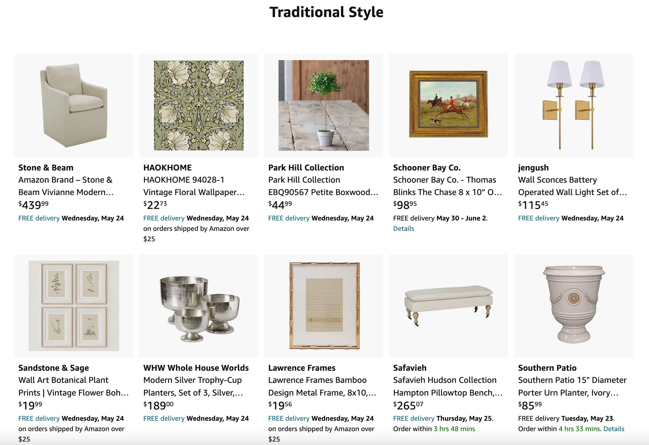 amazon home decor finds, traditional home decor finds on Amazon