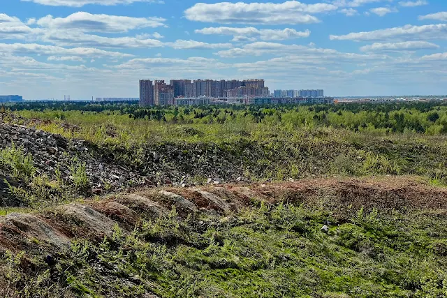 вид с горнолыжного склона «Ново-Переделкино», жилой комплекс «Рассказово»