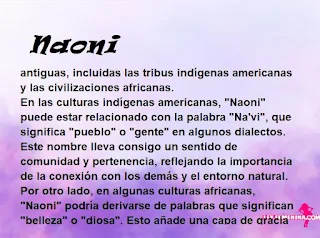 ▷ Significado del nombre Naoni