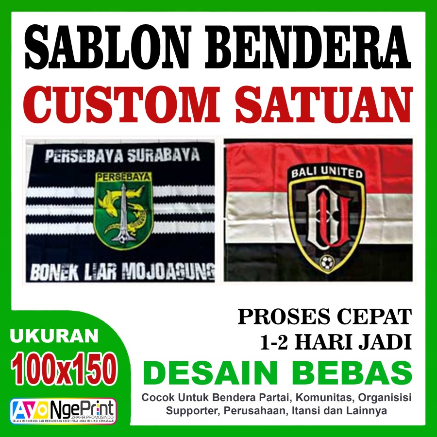 Sablon Custom Bendera Satuan