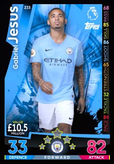 Match Attax 2018 2019 Manchester City Premier League Set