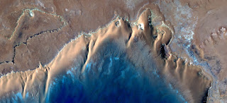 Caribbean beaches with turquoise waters in the middle of african desert from the air,mirage in the Sahara, abstract photography naturalist from the deserts of Africa,