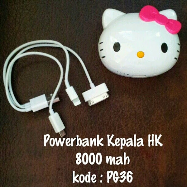 Powerbank Hello Kitty Murah  Grosir Ecer Kepala 8000 mah