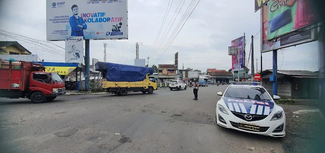 Sat Lantas Polresta Banyumas Lakukan Patroli Pemantauan Arus Lalu Lintas