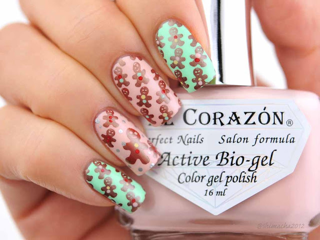 El Corazon: Cream 423/282, 423/289,nail stamping, スタンピングネイル, クリスマスネイル