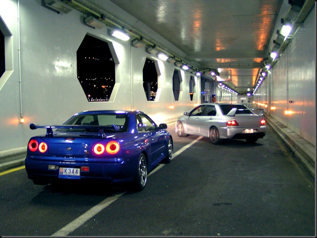 R35 GTR Skyline + EVO IX MR2__