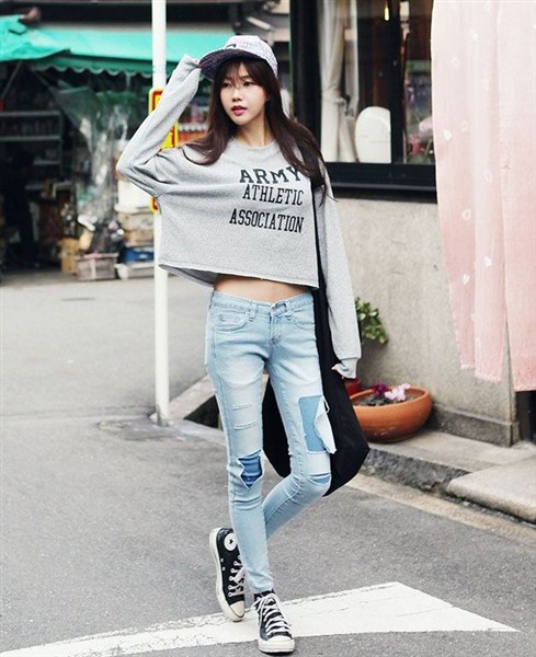 Gaya fashion wanita korea desain casual elegan terbaru 2015/2016