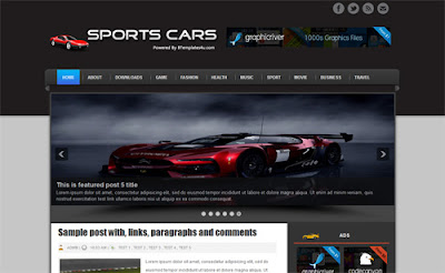 Blogger Template Sport Cars
