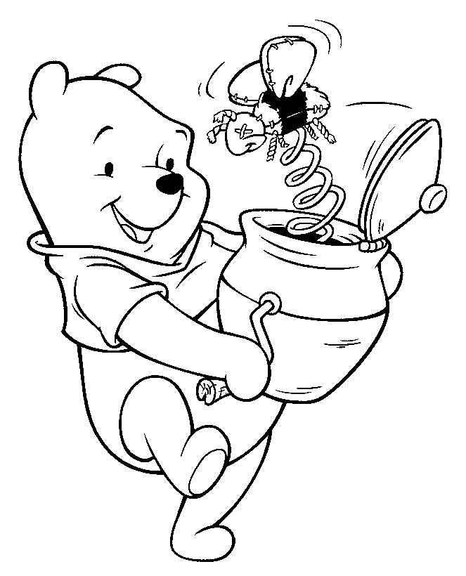  Coloring Pages Pooh Bear 1