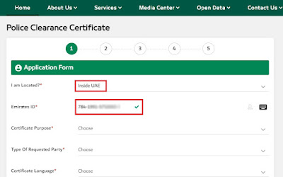 Police clearance certificate for uae immigration