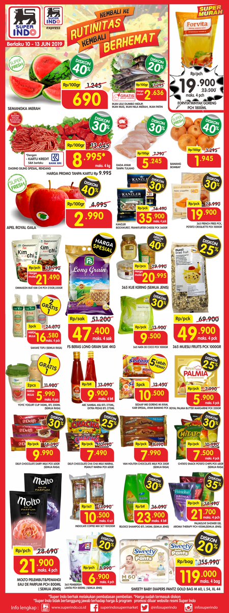 #Superindo - #Promo #Katalog Kembali Ke Rutinitas Periode 10 - 13 Juni 2019