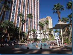 Relaxing by the pool