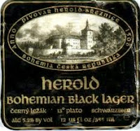 Herold Bohemian Black Lager beer bottle label