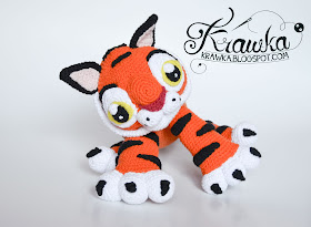 Krawka: Baby Tiger Rajah crochet pattern inspired on tiger character from Disney's movie Aladdin