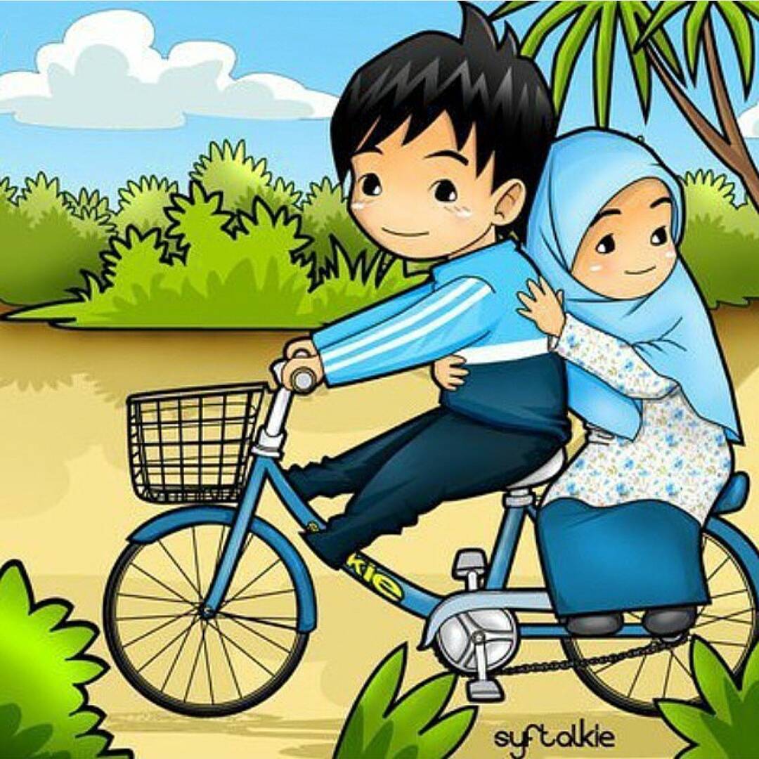 Kartun Muslim Muslimah Berpasangan Kolek Gambar