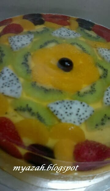 My Lovely Cakes: Kek Jelly Fruit Flan