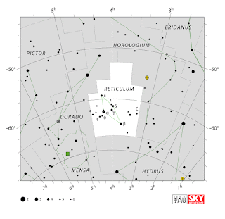 IAU: Карта на съзвездието Микрометър | Reticulum