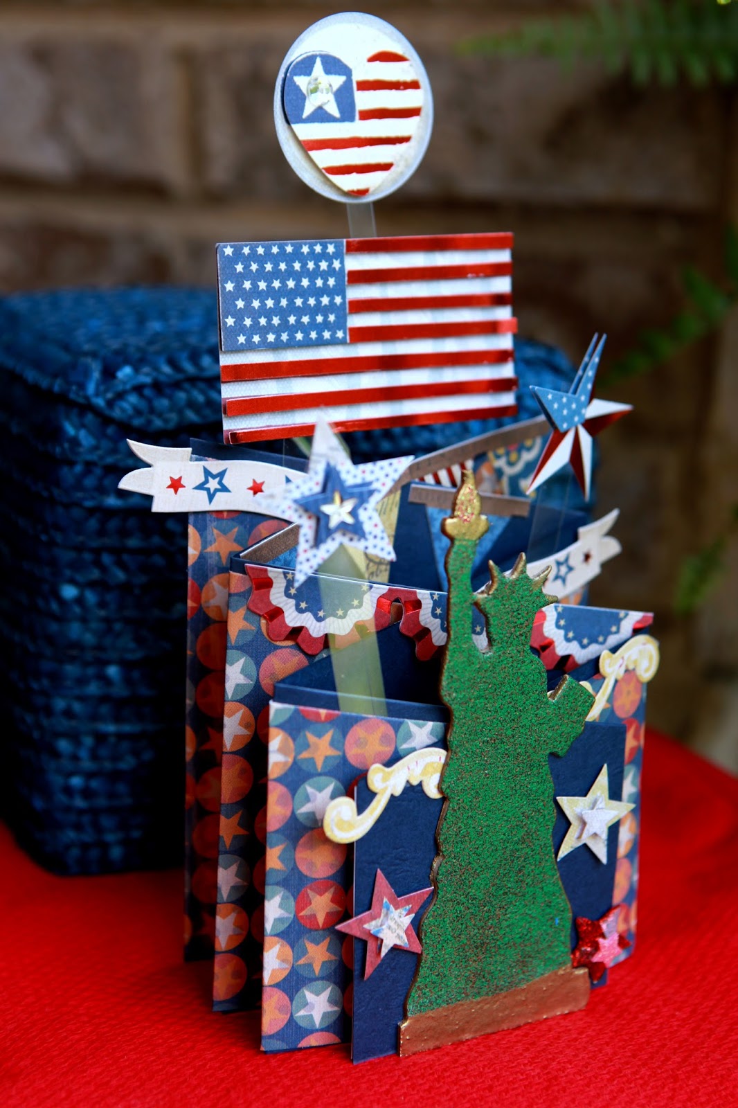 Today's Creations: Handmade Patriotic cards for Fourth of July with Fun Folds