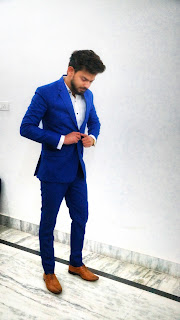 blue suit, blue suit style