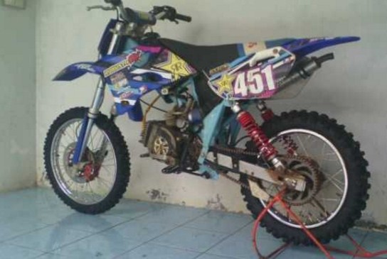 Modifikasi Motor Trail Bebek 2 Tak Grasstrack Paling Keren Murah