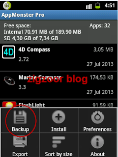 Back Up aplikasi