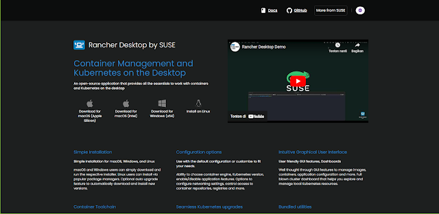 Rancher, Container Management and Kubernetes on the Desktop  An open-source application that provides all the essentials to work with containers and Kubernetes on the desktop