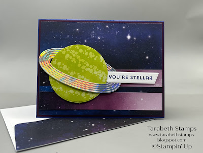 Stampin' Up Reach For The Stars You're Stellar Card by Tarabeth Stamps for The Paper Players Challenge